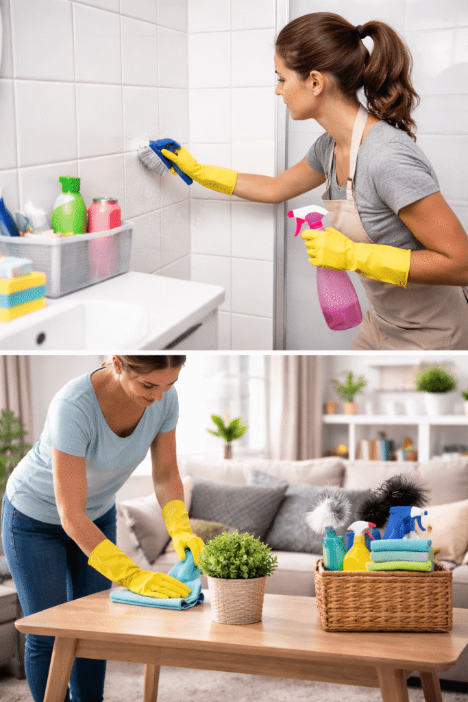 deep cleaning vs routine cleaning tasks