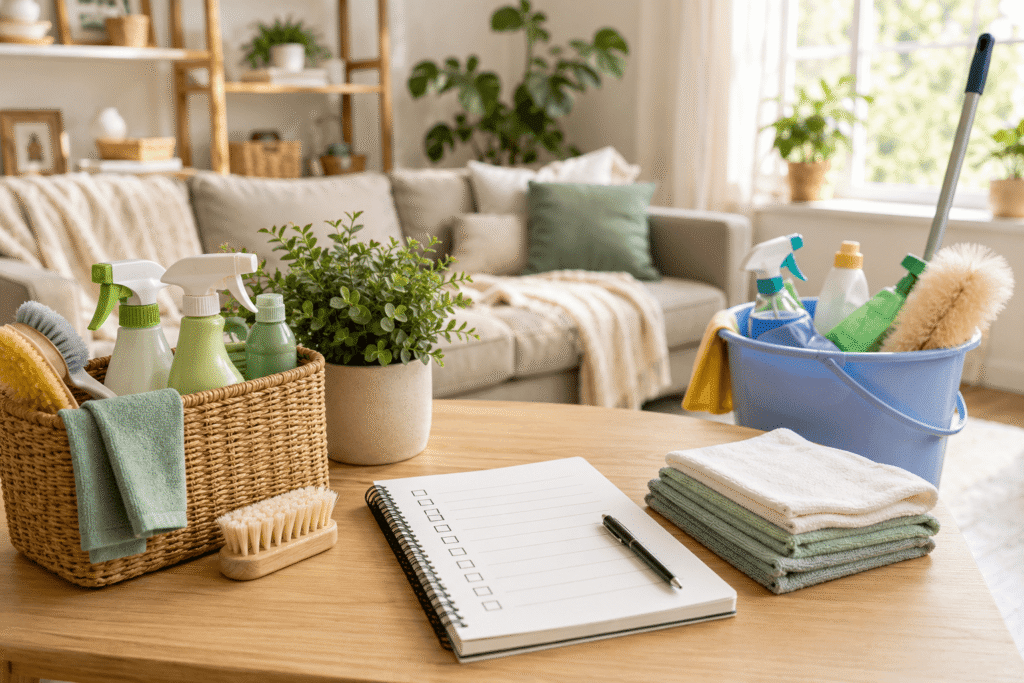 Spring clean home space