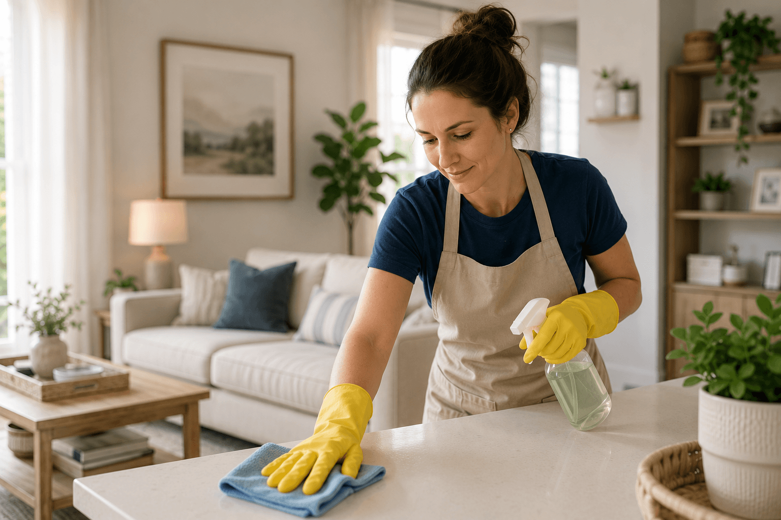 Detailed cleaning of high-touch surfaces